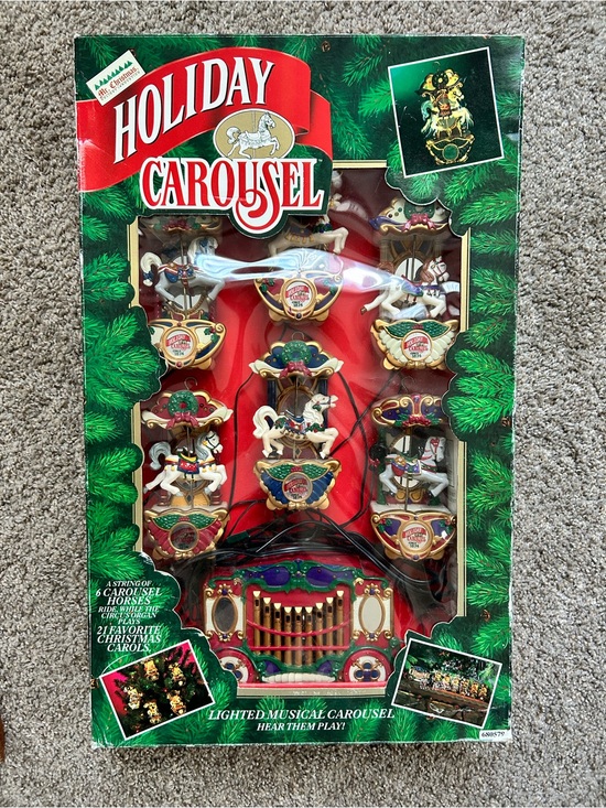 Mr. Christmas Other - Mr Christmas Vintage rare 1992 holiday carousel 6 horses 21 Carols music lights